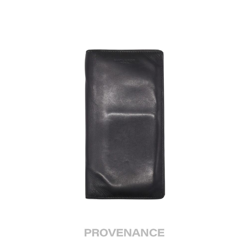 🔴 Saint Laurent Paris SLP Long Wallet - Black Calfskin Leather